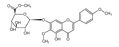 methyl 3,4,5-trihydroxy-6-((5-hydroxy-6-methoxy-2-(4-methoxyphenyl)-4-oxo-4H-chromen-7-yl)oxy)tetrahydro-2H-pyran-2-carboxylate 70938-59-9