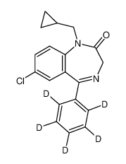 7-氯-1-(环丙基甲基)-1,3-二氢-5-(苯基-D5)-2H-1,4-苯并二氮杂卓-2-酮