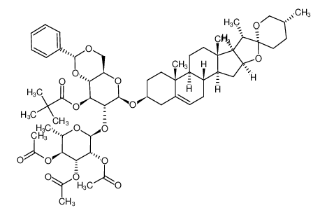 213753-22-1 spectrum, diosgenyl 2,3,4,6-tetra-O-acetyl-α-L-rhamnopyranosyl-(1->2)-4,6-O-benzylidene-3-O-pivaloyl-β-D-glucopyranoside