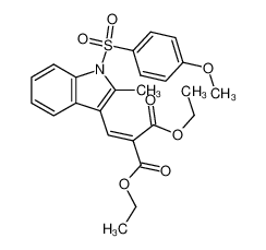 95548-71-3 spectrum, diethyl<2-methyl-1-(p-methoxyphenylsulphonyl)indol-3-yl>methylenemalonate