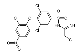 2-chloro-N'-[3,5-dichloro-4-(2-chloro-4-nitrophenoxy)phenyl]sulfonylethanimidamide 210411-44-2