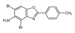 4,6-DIBROMO-2-(4-METHYLPHENYL)-1,3-BENZOXAZOL-5-AMINE 637302-95-5