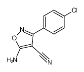 5-amino-3-(4-chlorophenyl)isoxazole-4-carbonitrile 98949-16-7