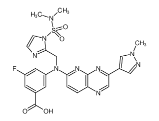 1431873-84-5 structure, C24H22FN9O4S