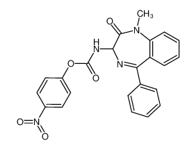 1,3-dihydro-1-methyl-5-phenyl-3(R,S)-<<(4-nitrophenoxy)carbonyl>amino>-2H-1,4-benzodiazepin-2-one 136234-80-5