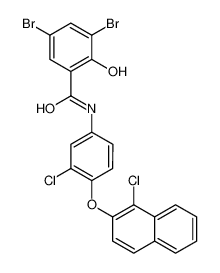 5209-24-5 3,5-dibromo-N-[3-chloro-4-(1-chloronaphthalen-2-yl)oxyphenyl]-2-hydroxybenzamide