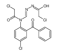 N-[(E)-(2-benzoyl-4-chloro-N-(2-chloroacetyl)anilino)methylideneamino]-2-chloroacetamide 49691-65-8