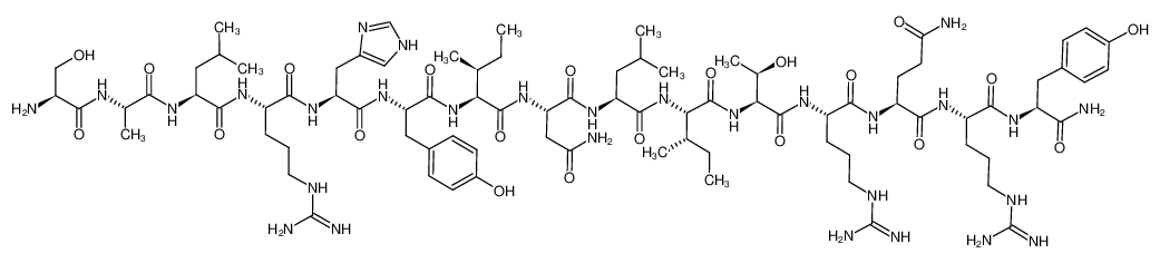 119019-65-7 structure, C85H139N29O21