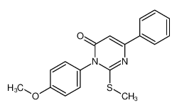 3-(4-methoxyphenyl)-2-methylsulfanyl-6-phenylpyrimidin-4-one 80306-58-7