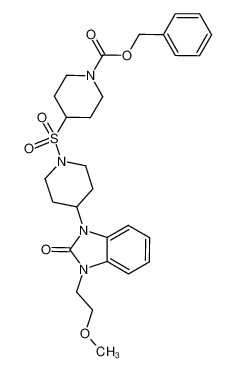 633312-80-8 benzyl 4-((4-(3-(2-methoxyethyl)-2-oxo-2,3-dihydro-1H-benzo[d]imidazol-1-yl)piperidin-1-yl)sulfonyl)piperidine-1-carboxylate