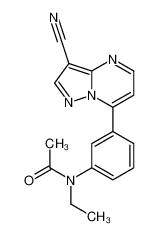 N-[3-(3-cyanopyrazolo[1,5-a]pyrimidin-7-yl)phenyl]-N-(1,1,2,2,2-pentadeuterioethyl)acetamide 1001083-56-2