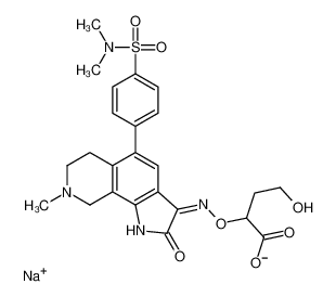 2-[[5-[4-(dimethylsulfamoyl)phenyl]-8-methyl-2-oxo-7,9-dihydro-6H-pyrrolo[3,2-h]isoquinolin-3-yl]amino]oxy-4-hydroxybutanoic acid 254751-28-5