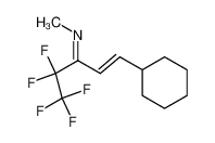 [(E)-3-Cyclohexyl-1-pentafluoroethyl-prop-2-en-(Z)-ylidene]-methyl-amine 101413-56-3