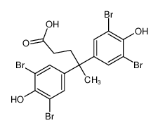 4,4-bis(3,5-dibromo-4-hydroxyphenyl)pentanoic acid 16733-29-2