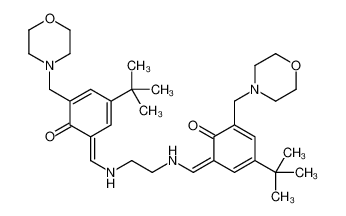 (6E)-4-tert-butyl-6-[[2-[[(Z)-[3-tert-butyl-5-(morpholin-4-ylmethyl)-6-oxocyclohexa-2,4-dien-1-ylidene]methyl]amino]ethylamino]methylidene]-2-(morpholin-4-ylmethyl)cyclohexa-2,4-dien-1-one 252735-70-9