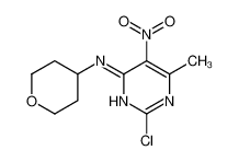 2-Chloro-6-methyl-5-nitro-N-(tetrahydro-2H-pyran-4-yl)-4-pyrimidi namine