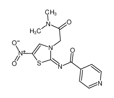 30515-58-3 N-[3-[2-(dimethylamino)-2-oxoethyl]-5-nitro-1,3-thiazol-2-ylidene]pyridine-4-carboxamide