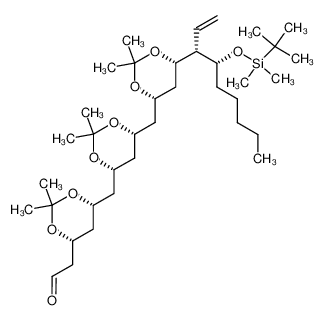 245681-60-1 [(4R,6R)-6-((4R,6S)-6-{(4S,6S)-6-[(1S,2R)-2-(tert-Butyl-dimethyl-silanyloxy)-1-vinyl-heptyl]-2,2-dimethyl-[1,3]dioxan-4-ylmethyl}-2,2-dimethyl-[1,3]dioxan-4-ylmethyl)-2,2-dimethyl-[1,3]dioxan-4-yl]-acetaldehyde