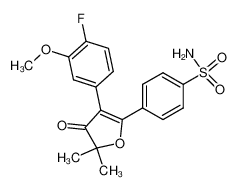 5-{4-(Aminosulfonyl)phenyl}-2,2-dimethyl-4-(4-fluoro-3-methoxyphenyl)-3(2H)-furanone