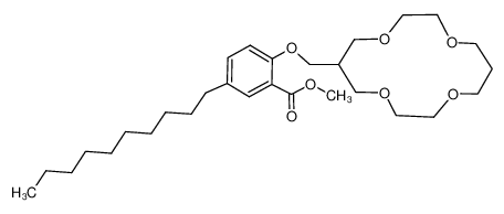 107106-30-9 5-Decyl-2-(1,4,8,11-tetraoxa-cyclotetradec-6-ylmethoxy)-benzoic acid methyl ester