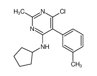 6-chloro-N-cyclopentyl-2-methyl-5-(3-methylphenyl)pyrimidin-4-amine 917895-76-2