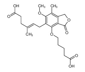 (E)-6-[4-(4-carboxybutoxy)-6-methoxy-7-methyl-3-oxo-1H-2-benzofuran-5-yl]-4-methylhex-4-enoic acid 931407-27-1