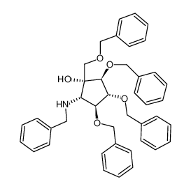 859798-53-1 (1R,2S,3S,4R,5S)-2-Benzylamino-3,4,5-tris-benzyloxy-1-benzyloxymethyl-cyclopentanol