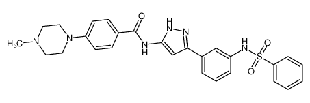 N-(3-(3-[(phenylsulfonyl)amino]phenyl)-1H-pyrazol-5-yl)-4-(4-methylpiperazino) benzamide 1327167-19-0