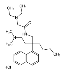 2-(diethylamino)-N-[2-[2-(dimethylamino)ethyl]-2-naphthalen-1-ylhexyl]acetamide,hydrochloride 33839-63-3