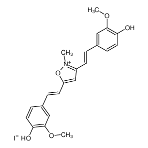 113115-32-5 3,5-bis-(4-hydroxy-3-methoxy-trans-styryl)-2-methyl-isoxazolium, iodide