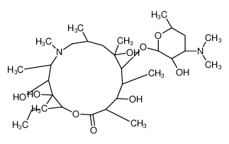 (2R,3S,4R,5R,8R,10R,11R,12S,13S,14R)-2-Ethyl-3,4,10,13-tetrahydro xy-3,5,6,8,10,12,14-heptamethyl-15-oxo-1-oxa-6-azacyclopentadecan -11-yl 3,4,6-trideoxy-3-(dimethylamino)-β-D-xylo-hexopyranoside 117693-41-1