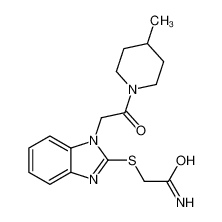 2-({1-[2-(4-Methyl-1-piperidinyl)-2-oxoethyl]-1H-benzimidazol-2-y l}sulfanyl)acetamide 606109-98-2