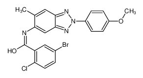 5-bromo-2-chloro-N-[2-(4-methoxyphenyl)-6-methylbenzotriazol-5-yl]benzamide