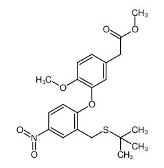 methyl 2-(3-(2-(tert-butylthiomethyl)-4-nitrophenoxy)-4-methoxyphenyl)acetate 1313757-50-4