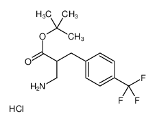 2-Methyl-2-propanyl 3-amino-2-[4-(trifluoromethyl)benzyl]propanoa te hydrochloride (1:1) 1159823-65-0