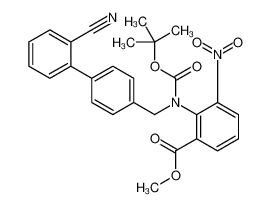methyl 2-[[4-(2-cyanophenyl)phenyl]methyl-[(2-methylpropan-2-yl)oxycarbonyl]amino]-3-nitrobenzoate 139481-38-2
