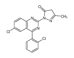 2-[6-Chloro-4-(2-chloro-phenyl)-quinazolin-2-yl]-5-methyl-2,4-dihydro-pyrazol-3-one 100672-15-9