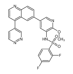 2,4-二氟-n-[2-甲氧基-5-[4-(4-吡嗪)-6-喹啉]-3-吡啶]苯磺酰胺