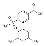 3-(2,6-Dimethylmorpholin-4-yl)-4-methylsulfonylbenzoic acid 1000018-49-4