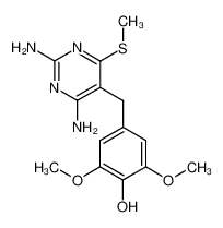39667-15-7 4-((2,4-diamino-6-(methylthio)pyrimidin-5-yl)methyl)-2,6-dimethoxyphenol
