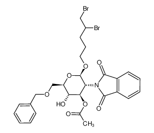 182003-11-8 4,5-dibromopentanyl 3-O-acetyl-6-O-benzyl-2-deoxy-2-phthalimido-β-D-glucopyranoside