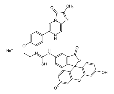 132059-43-9 structure, C36H26N5NaO7S