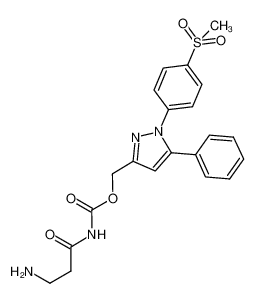 1242450-20-9 (1-(4-(methylsulfonyl)phenyl)-5-phenyl-1H-pyrazol-3-yl)methyl (3-aminopropanoyl)carbamate