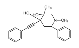 120729-75-1 (3S,4S,6S)-1,3-dimethyl-6-phenyl-4-(2-phenylethynyl)piperidine-3,4-diol