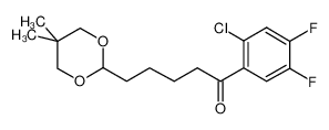 2'-chloro-4',5'-difluoro-5-(5,5-dimethyl-1,3-dioxan-2-yl)valerophenone 96%