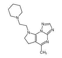 5-methyl-8-(2-(piperidin-1-yl)ethyl)-7,8-dihydro-6H-pyrrolo[3,2-e][1,2,4]triazolo[1,5-a]pyrimidine 74258-27-8