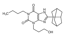 1-丁基-3-(3-羟基丙基)-8-(三环[3.3.1.03,7]壬-3-基)-3,7-二氢-1H-嘌呤-2,6-二酮