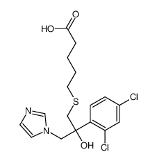 5-[2-(2,4-dichlorophenyl)-2-hydroxy-3-imidazol-1-ylpropyl]sulfanylpentanoic acid 87049-56-7