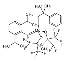 [2,6-di(propan-2-yl)phenyl]imino-(2-methyl-2-phenylpropylidene)molybdenum,1,1,1,3,3,3-hexafluoro-2-methylpropan-2-ol 139220-25-0