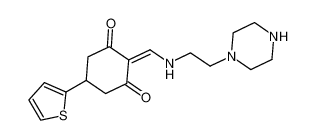 2-{[(2-Piperazin-1-ylethyl)amino]methylene}-5-thien-2-ylcyclohexane-1,3-dione 432519-44-3